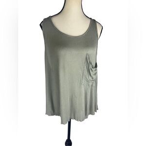 We the Free People light olive Green Sleeveless loose Tank Top Size: M oversized